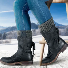 Lade das Bild in den Galerie-Viewer, Orthopädische Winterstiefel für Damen - wasserdicht, warm, elegant, schwarz 2
