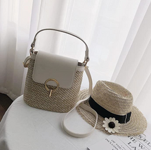 Lade das Bild in den Galerie-Viewer, Stroh-Handtasche, Strandtasche &quot;Eva&quot; - chic für den Sommer_beige 15
