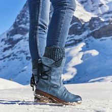 Lade das Bild in den Galerie-Viewer, Orthopädische Winterstiefel für Damen - wasserdicht, warm, elegant, blau 2
